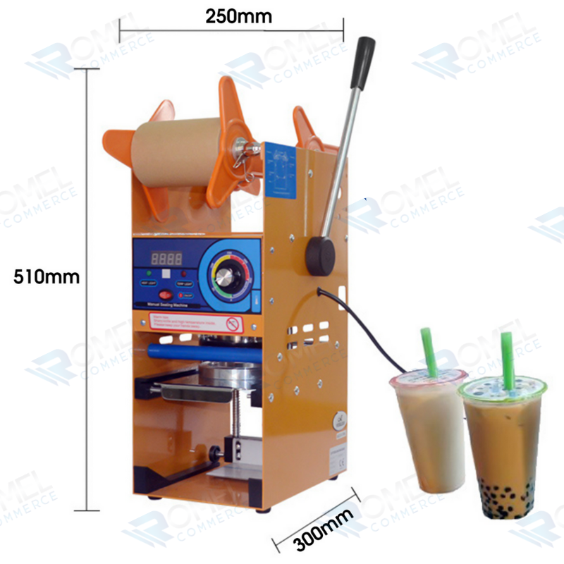 MÁQUINA DE SELLADO MANUAL PARA VASOS DE BEBIDAS