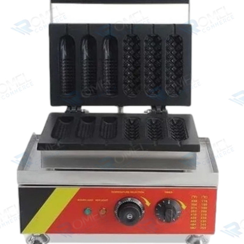 MAQUINA DE BANDERILLAS PARA HOT DOGS WAFFLEADOS CON DOS ESTILOS