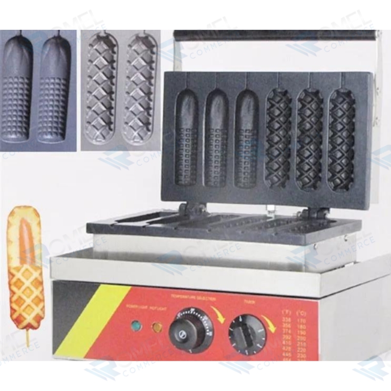 MAQUINA DE BANDERILLAS PARA HOT DOGS WAFFLEADOS CON DOS ESTILOS