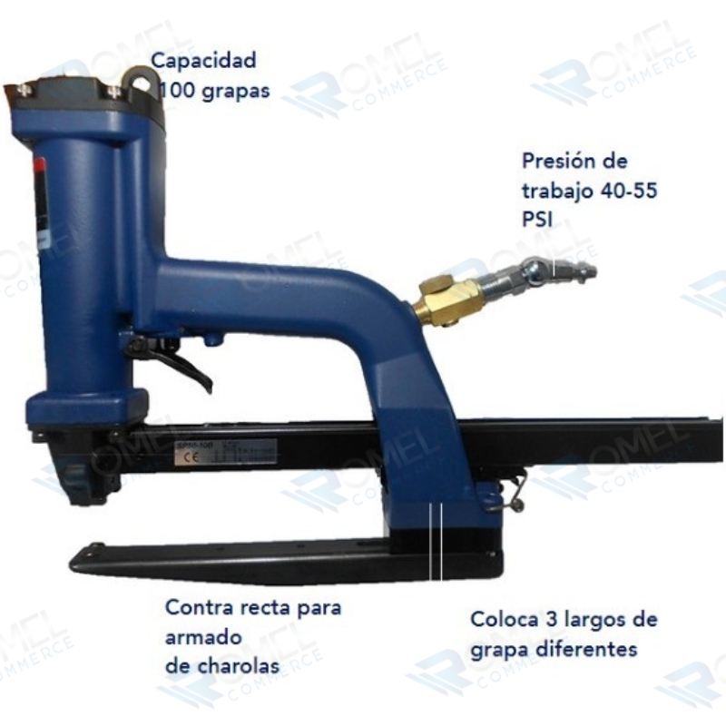ENGRAPADORA MANUAL NEUMÁTICA PARA CHAROLA GRAPA SERIE SB DE 5/8