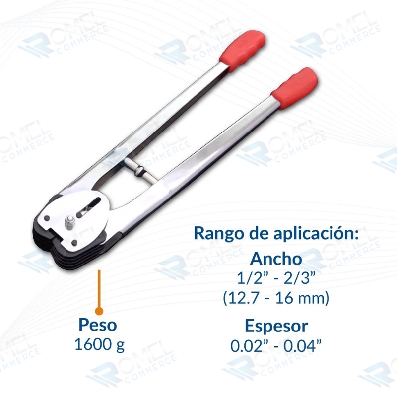 JUEGO DE TENSIONADOR Y SELLADOR DE FLEJE