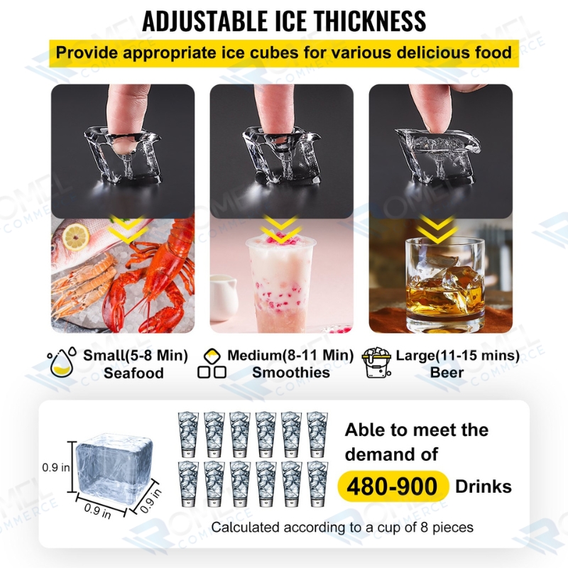 MÁQUINA FABRICA HIELO 235W AUTOMÁTICA 50KG