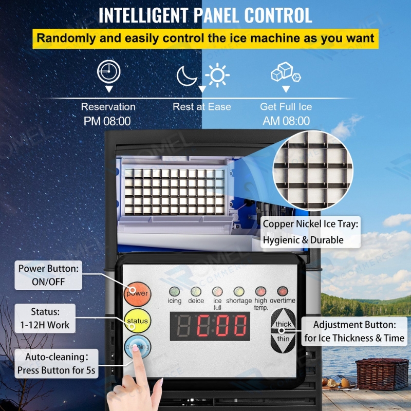MÁQUINA FABRICA HIELO 235W AUTOMÁTICA 50KG