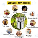 DESTILADOR DE AGUA Y ALCOHOL, VINO, ACEITE ESENCIAL,  3 GAL / 12 L