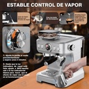 CAFETERA DE EXPRESSO CON MOLINILLO CAFÉ Y VAPORIZADOR