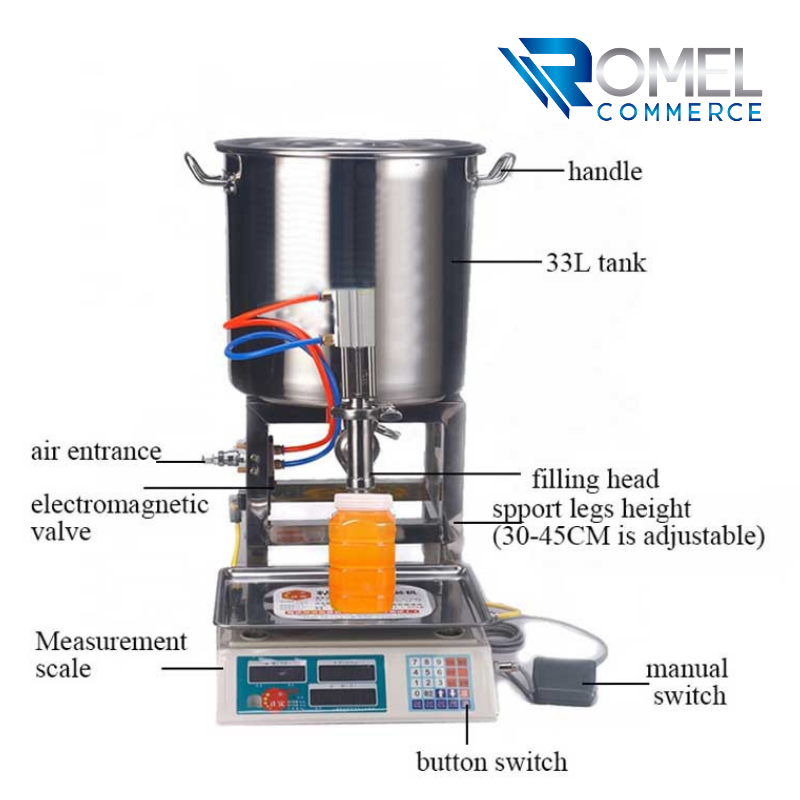 Maquina de llenado automático de miel de 20g-5kg