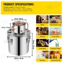Destiladora para agua, aceites, esencias, cerveza, etc. 30lts