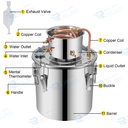 Destiladora para agua, aceites, esencias, cerveza, etc. 30lts