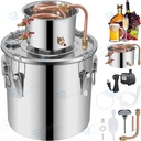 DESTILADOR DE AGUA Y ALCOHOL, VINO, ACEITE ESENCIAL,  8 GAL / 30 L TERMOMETRO