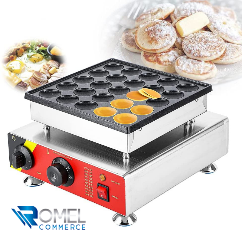 Waflera Electrica Industrial Mini Hotcakes panques 25 Piezas