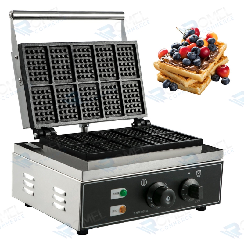 MÁQUINA PARA WAFFLES 10 PIEZAS