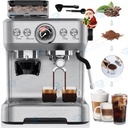 CAFETERA DE EXPRESSO CON MOLINILLO CAFÉ Y VAPORIZADOR